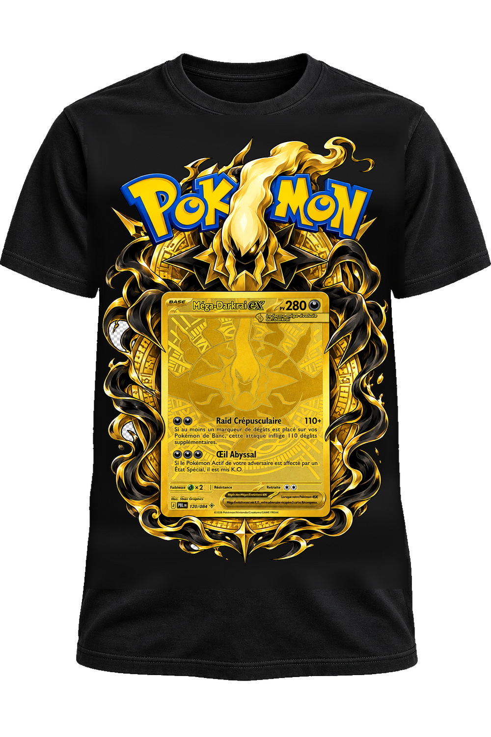 Tee-shirt Méga-Darkrai OR 120/084 noir — West Side Clothing