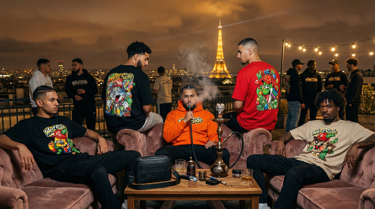 La campagne West Side Clothing réunit son crew sur un rooftop parisien de nuit.