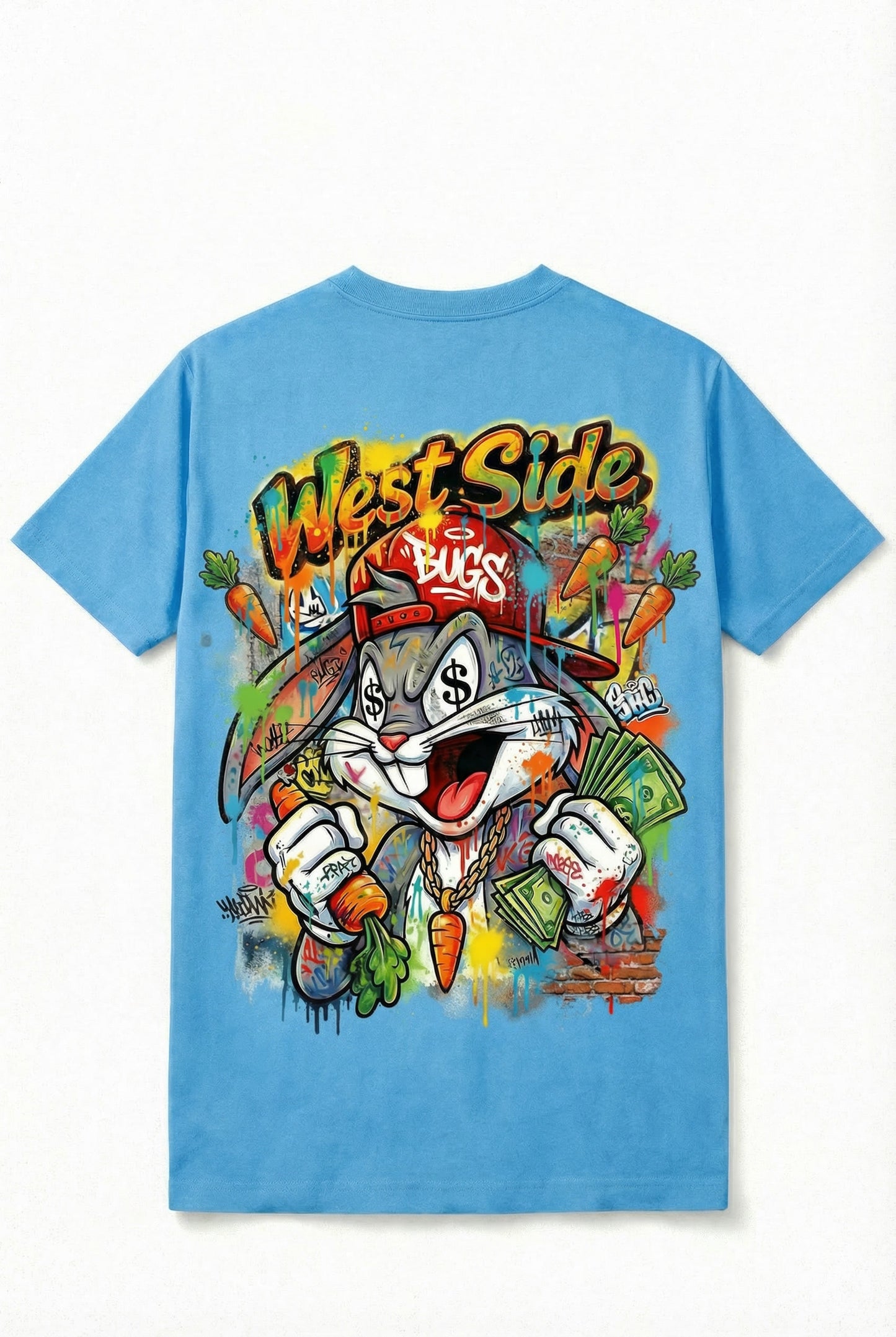 TEE-SHIRT WEST SIDE BUGS – CARTOON STREET ART & HUSTLE CULTURE 🥕💸