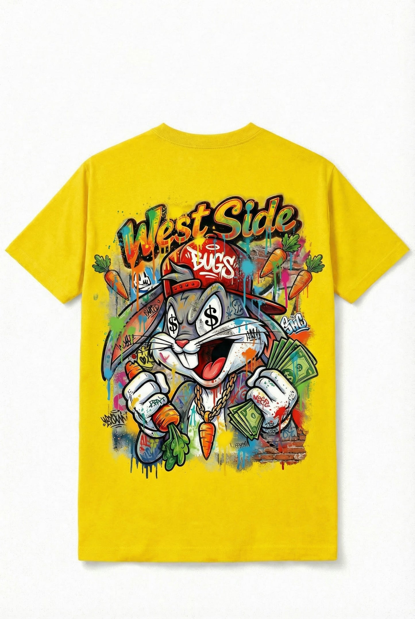 TEE-SHIRT WEST SIDE BUGS – CARTOON STREET ART & HUSTLE CULTURE 🥕💸