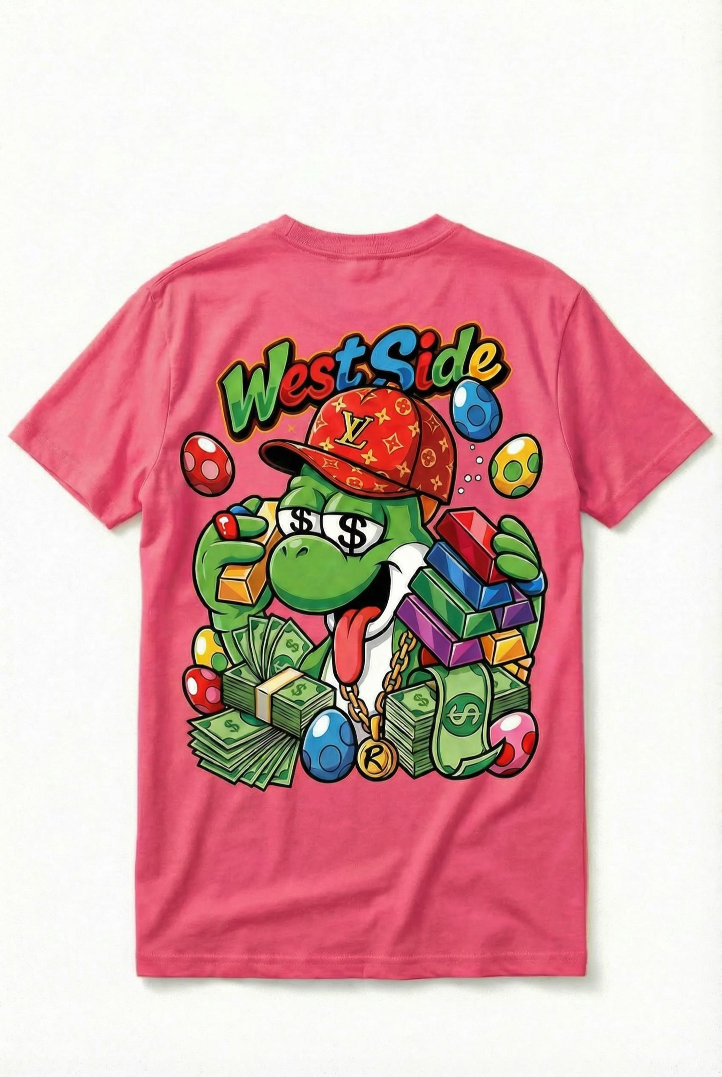 TEE-SHIRT WEST SIDE YOSHI – CARTOON STREET ART & HUSTLE CULTURE 🥚💸