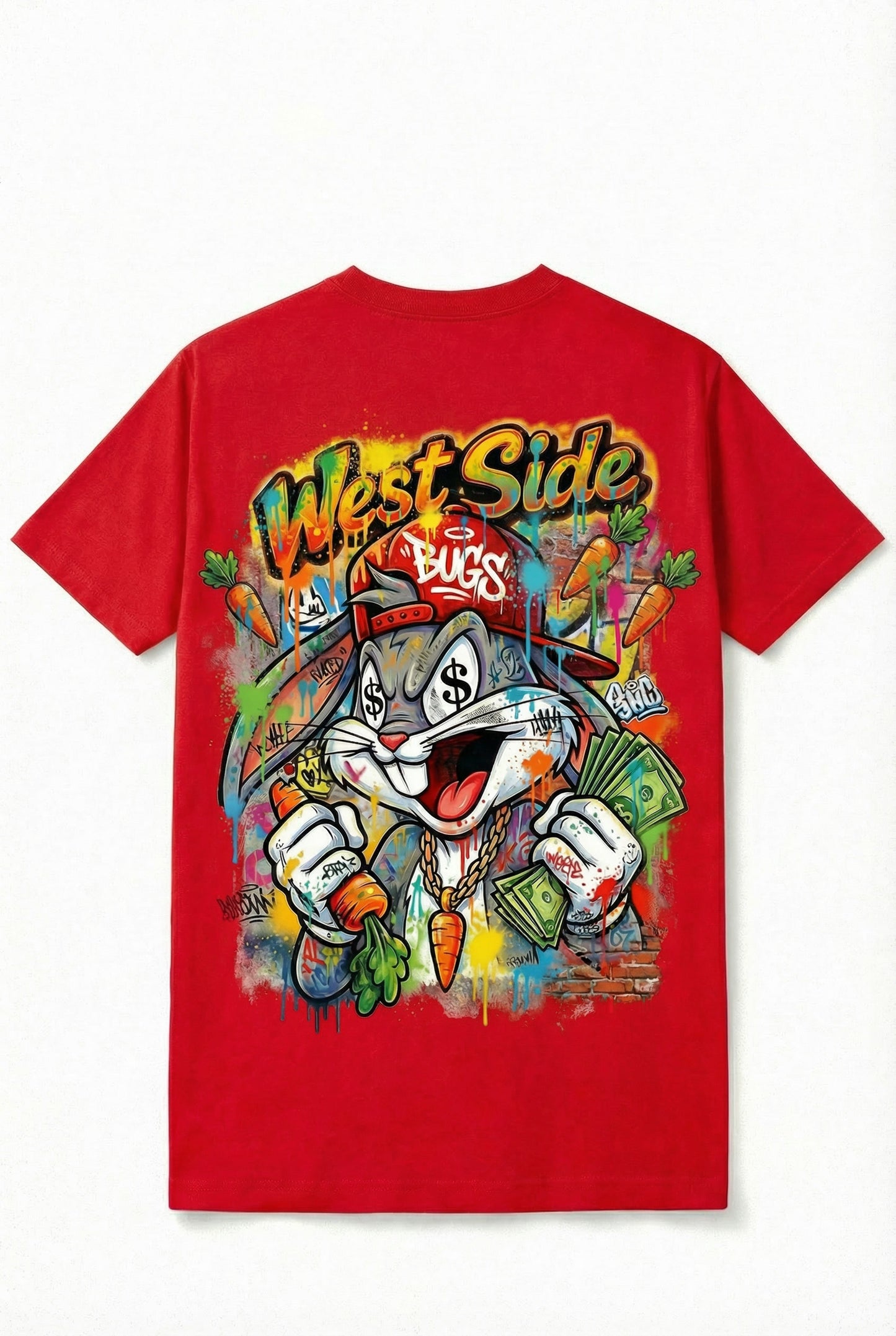 TEE-SHIRT WEST SIDE BUGS – CARTOON STREET ART & HUSTLE CULTURE 🥕💸