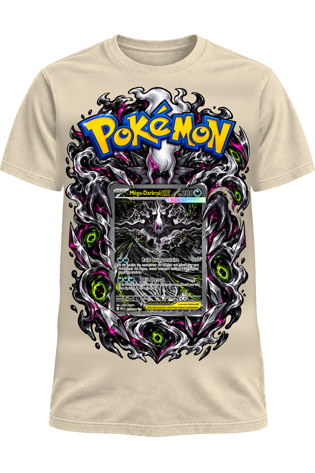 Tee-shirt Méga-Darkrai 116/084 beige — West Side Clothing