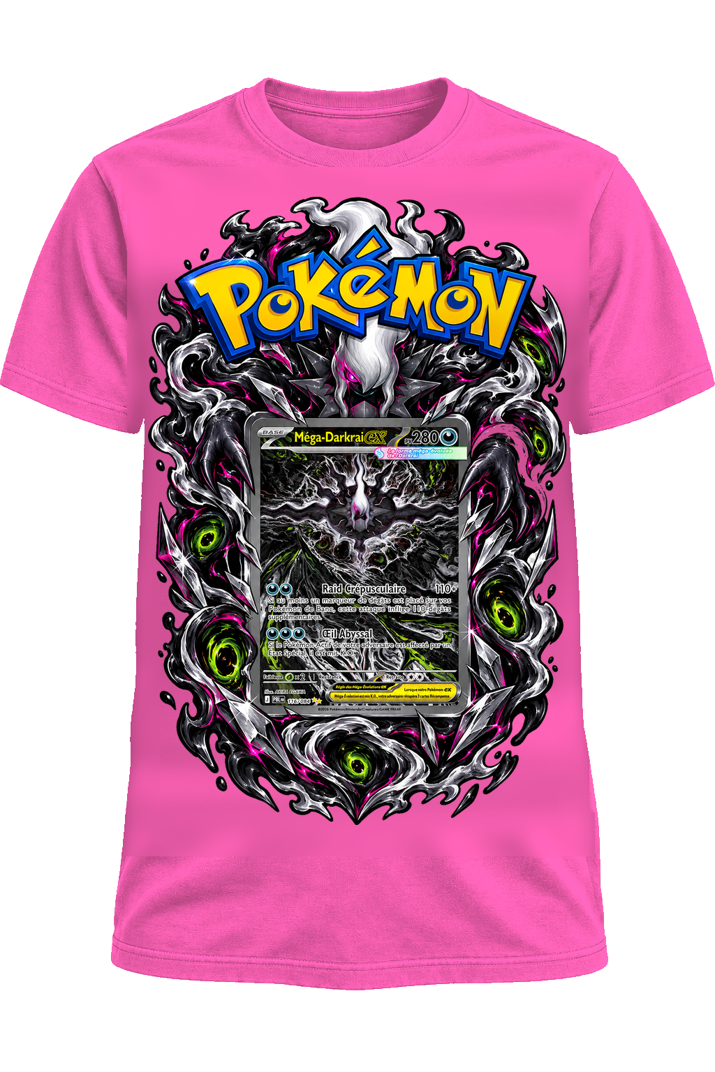 Tee-shirt Méga-Darkrai 116/084 rose — West Side Clothing