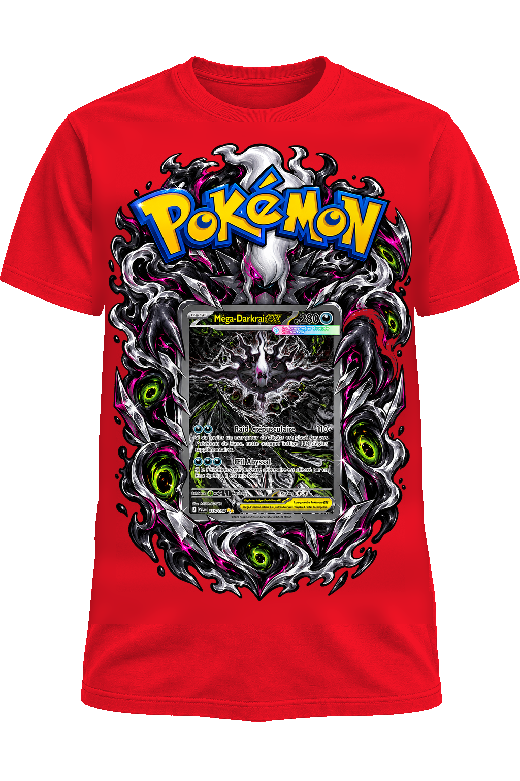 Tee-shirt Méga-Darkrai 116/084 rouge — West Side Clothing