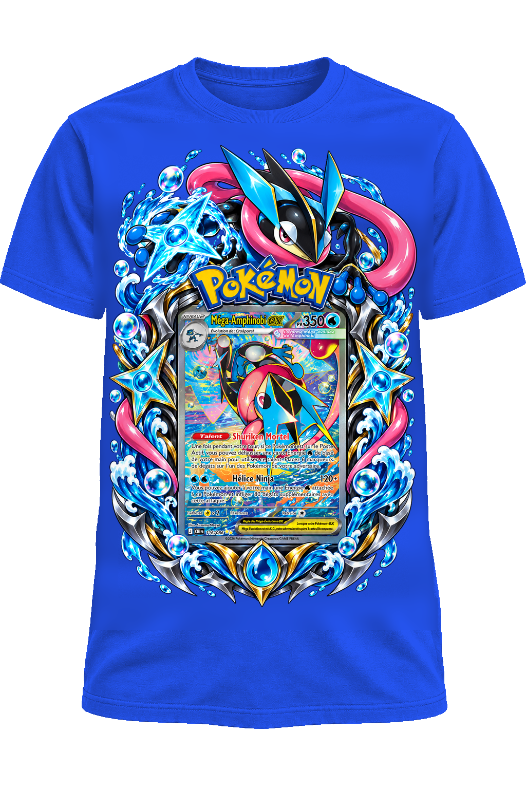 Tee-shirt Méga-Amphinobi 116/086 bleu — West Side Clothing
