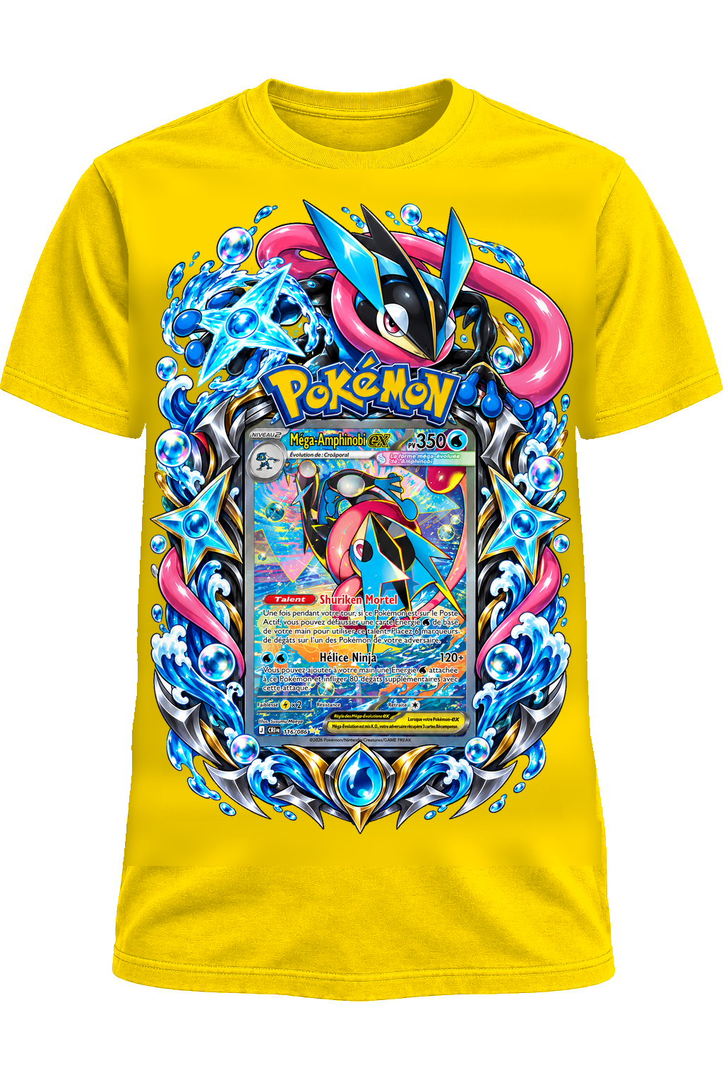 Tee-shirt Méga-Amphinobi 116/086 jaune — West Side Clothing