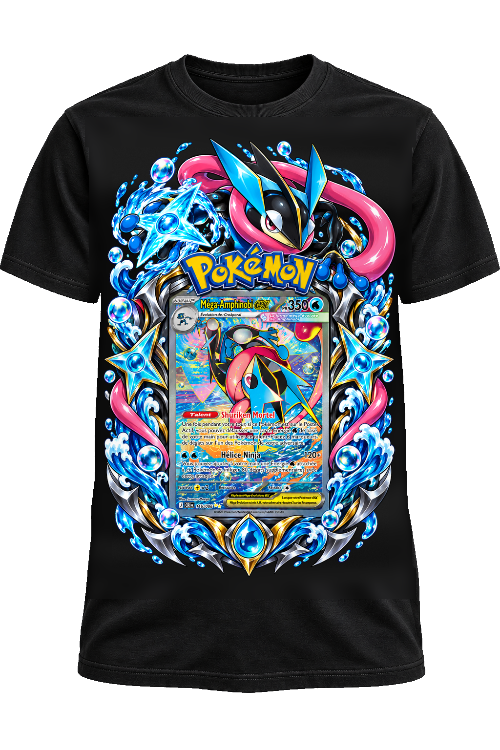 Tee-shirt Méga-Amphinobi 116/086 noir — West Side Clothing