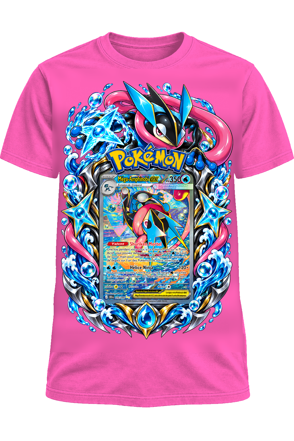 Tee-shirt Méga-Amphinobi 116/086 rose — West Side Clothing