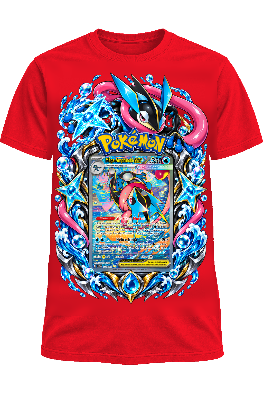 Tee-shirt Méga-Amphinobi 116/086 rouge — West Side Clothing