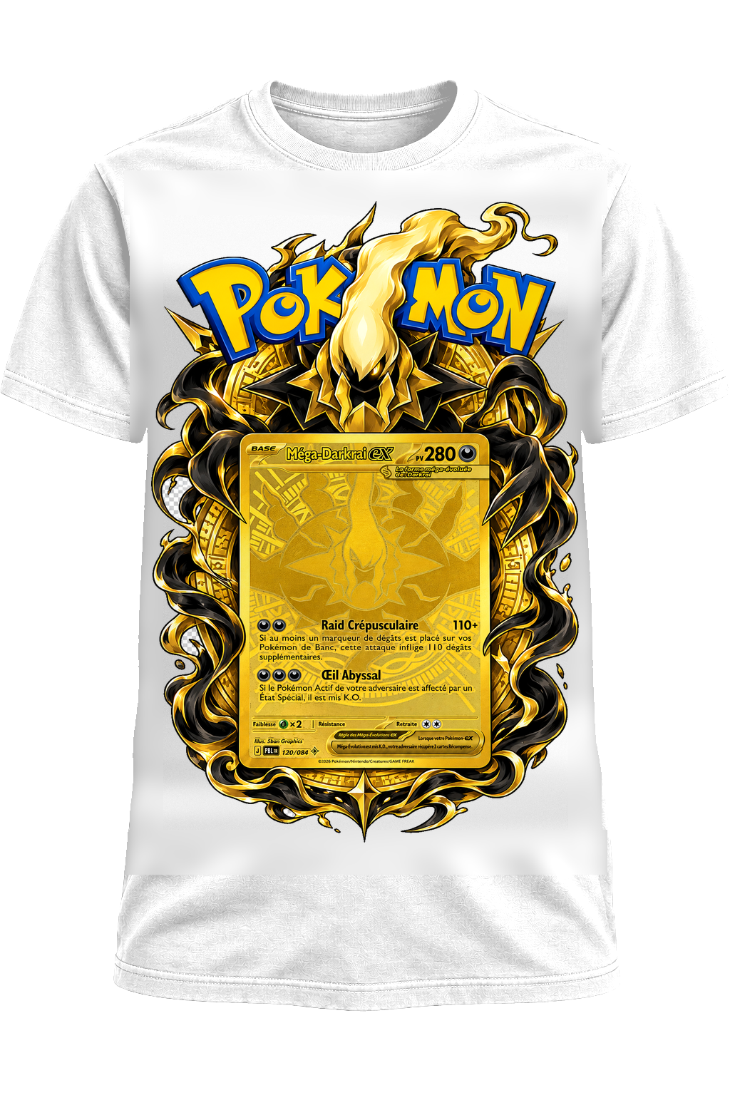Tee-shirt Méga-Darkrai OR 120/084 blanc — West Side Clothing