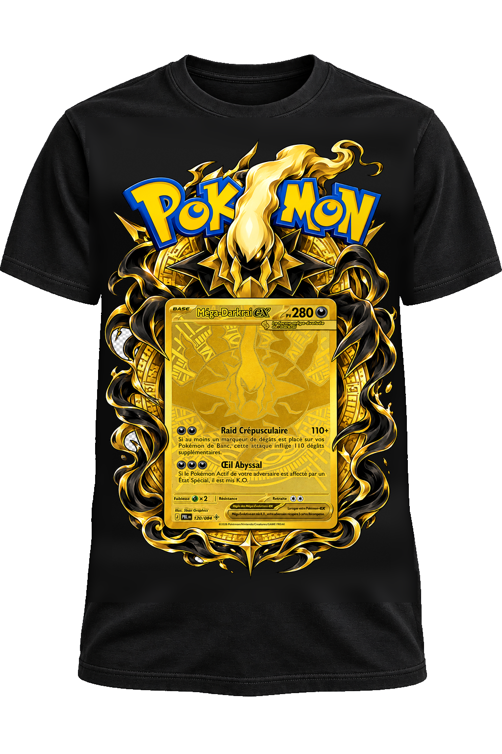 Tee-shirt Méga-Darkrai OR 120/084 noir — West Side Clothing