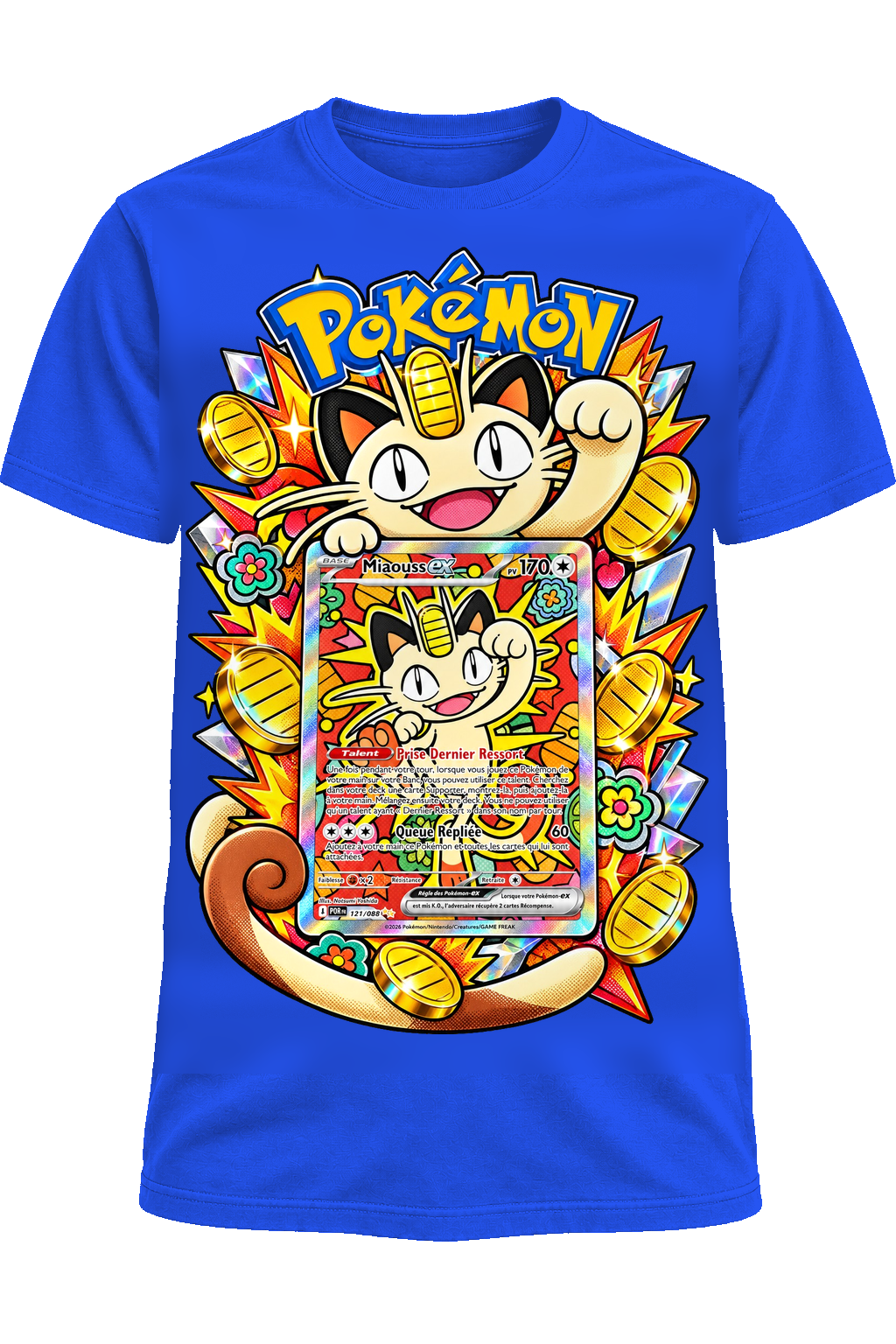 Tee-shirt Miaouss ex 121/088 bleu — West Side Clothing