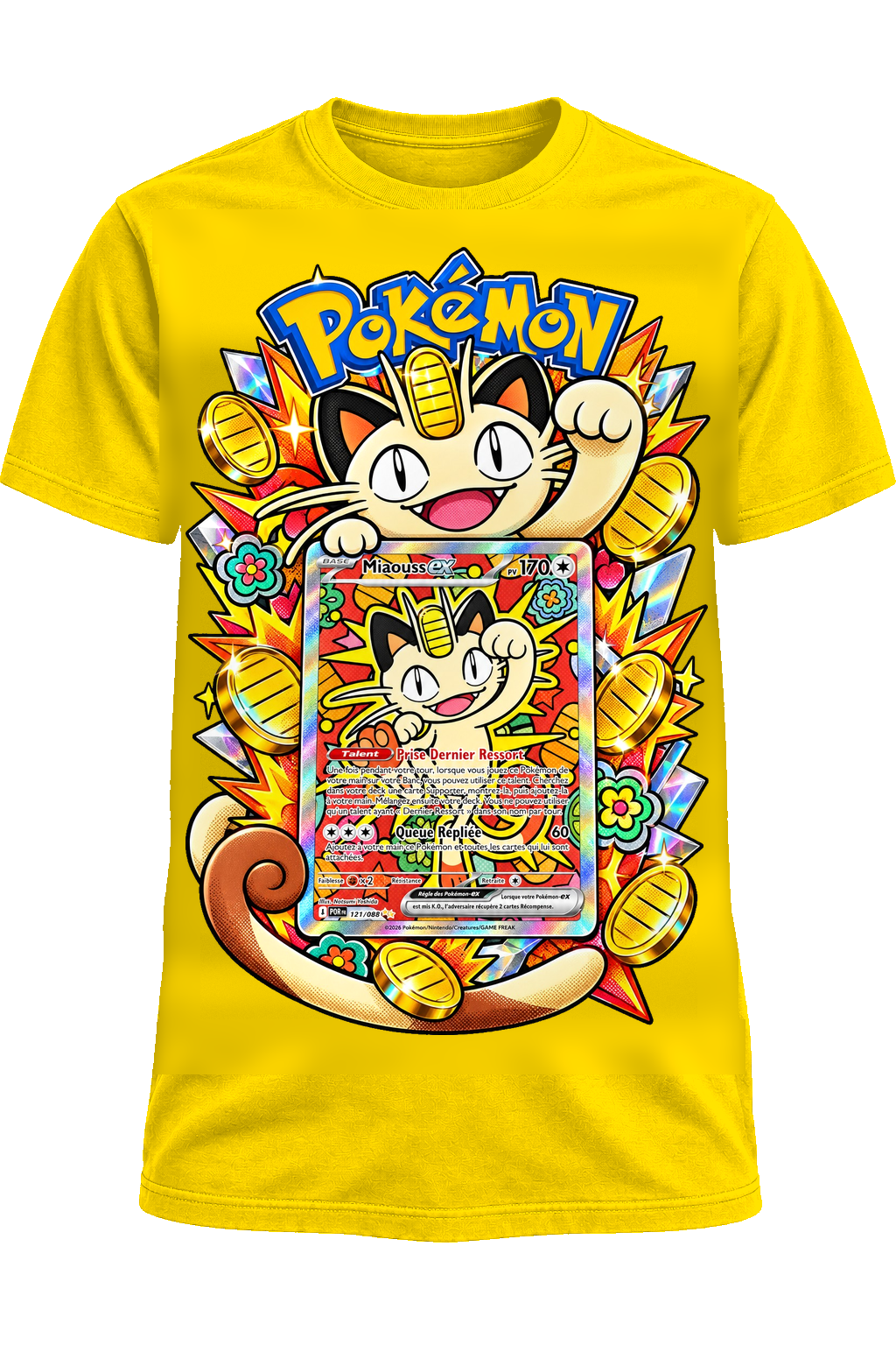 Tee-shirt Miaouss ex 121/088 jaune — West Side Clothing