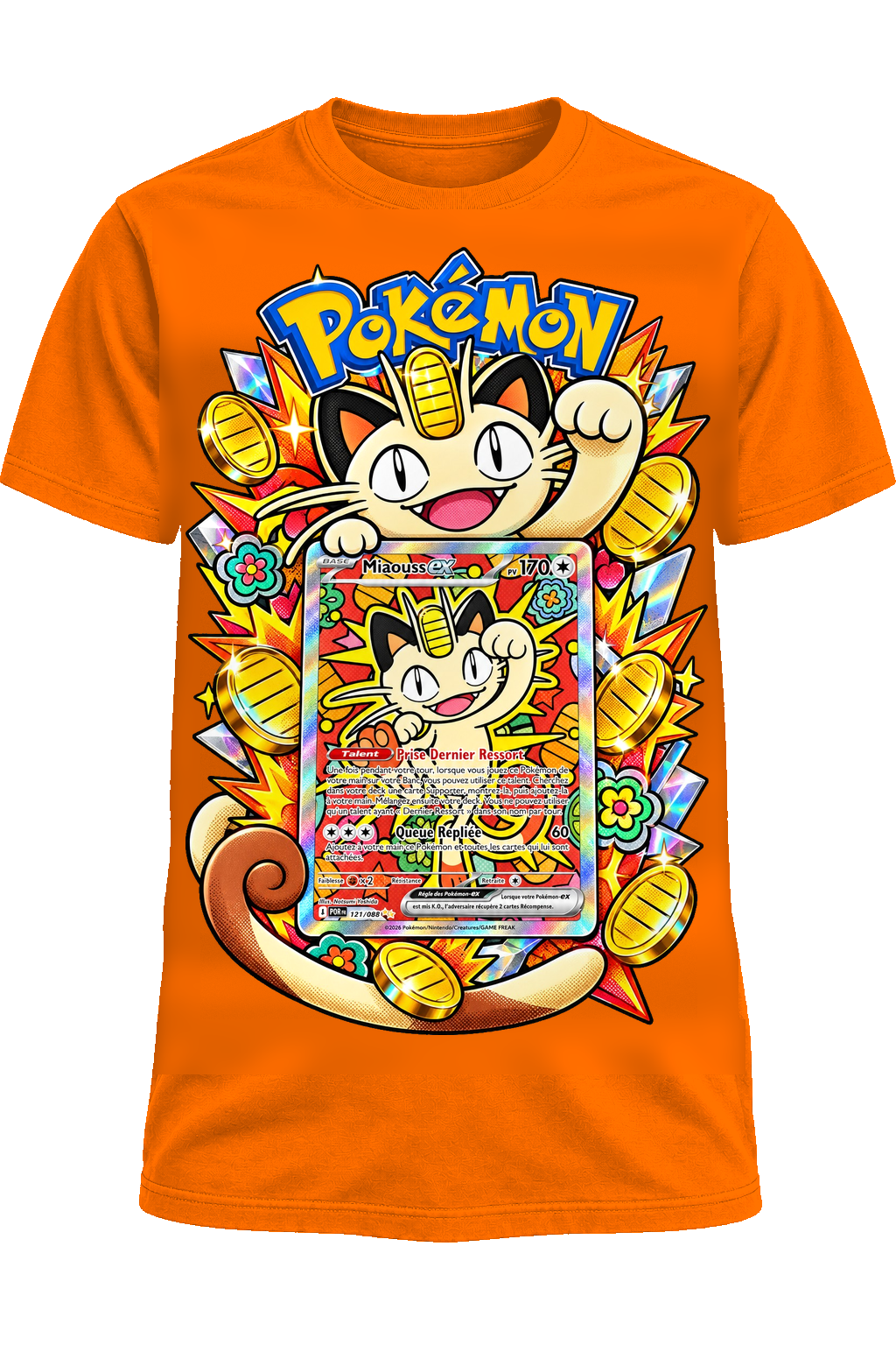 Tee-shirt Miaouss ex 121/088 orange — West Side Clothing