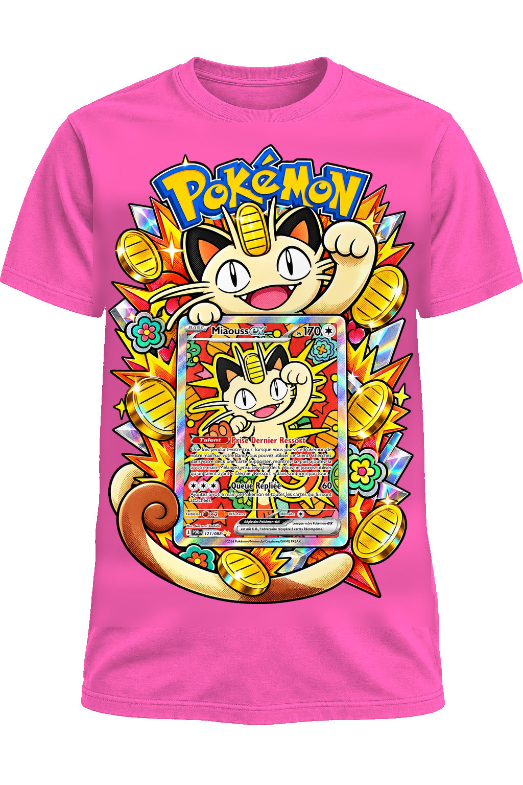 Tee-shirt Miaouss ex 121/088 rose — West Side Clothing