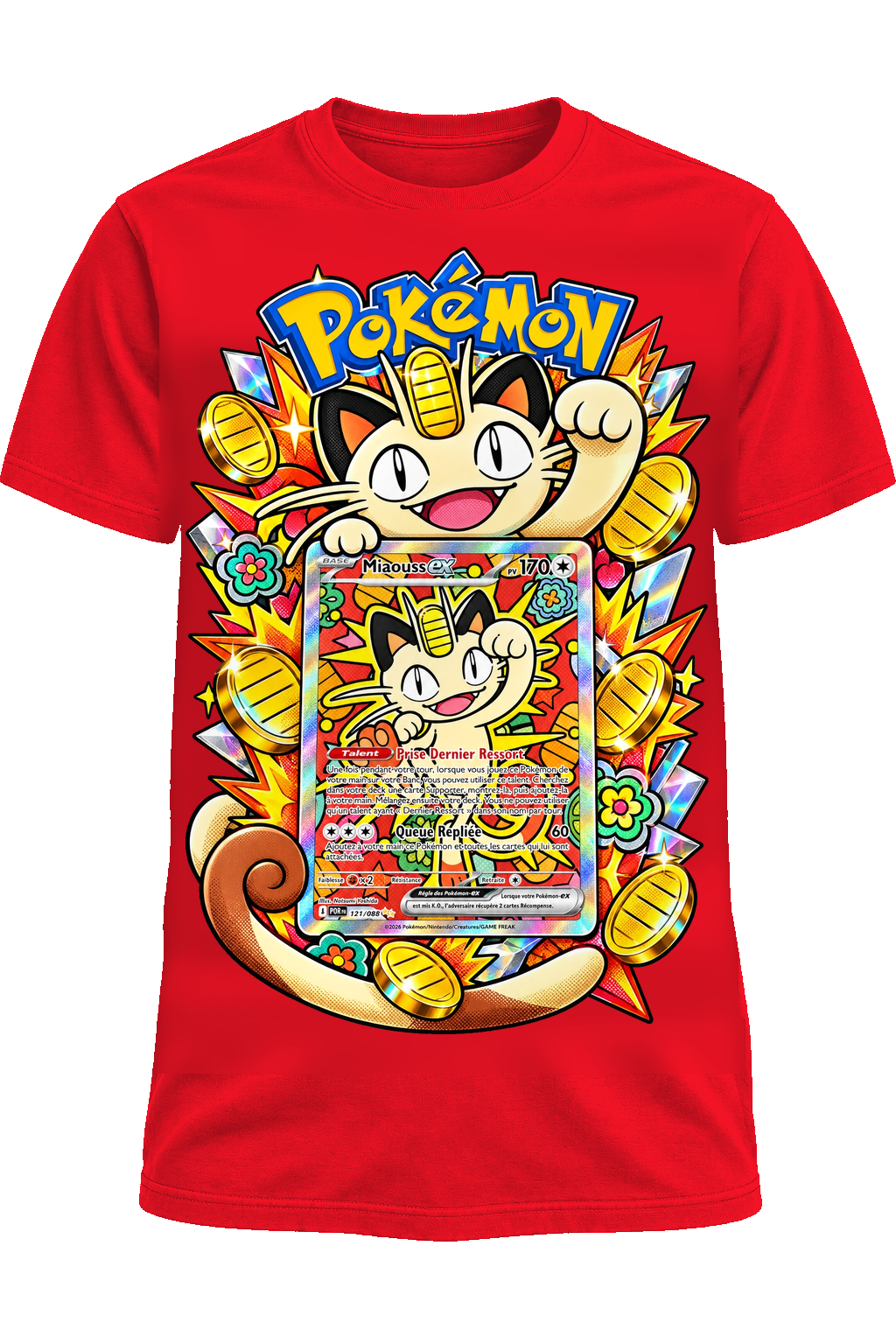 Tee-shirt Miaouss ex 121/088 rouge — West Side Clothing